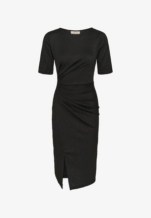 Cream, CRKALIA SHORT SLEEVE DRESS - Etuikjole - pitch black