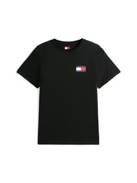 SLIM ESSENTIAL FLAG TEE - Marškinėliai su spaudiniu - black