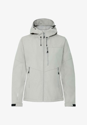 Helehall kapuutsiga jope esilukuga, reguleeritavate kapuutsi nööridega ning lukuga rinnataskute ja küljetaskutega, disainitud ilmastikukindluseks.