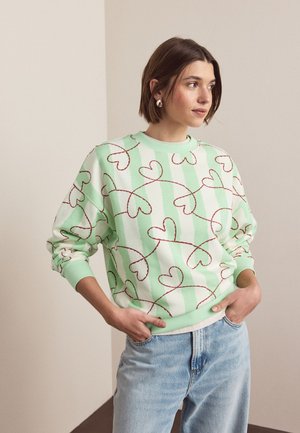 Next, REGULAR FIT - SUPERSOFT PEACHED ESSENTIALS CREW NECK SEAM DETAIL . - Sweatshirt - green heart stripe