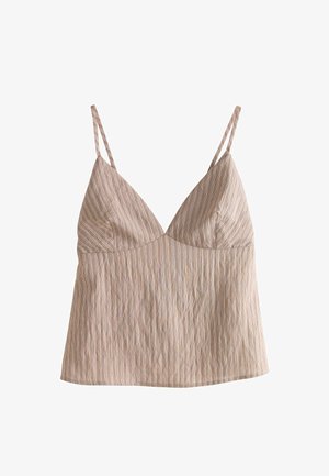 Next, REGULAR FIT - STRAPPY CAMI TOP . - Toppi - mocha brown stripe