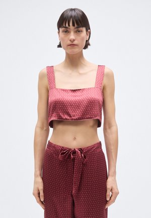 LOUNGE MOI ET TOI BANDEAU - Haut de pyjama - dark red