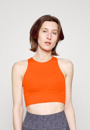 CROP BRA A-C - Sutiã desportivo de suporte ligeiro - flame orange