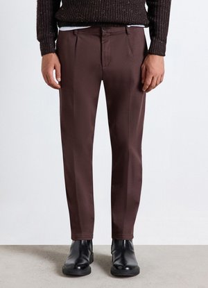 Calliope, PANTALONE LUNGO TINTA UNITA - Chino - caffè