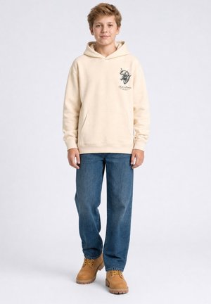 Petrol Industries, GRAPHIC HOODED SWEATER STEELPARK - Hoodie - stone white