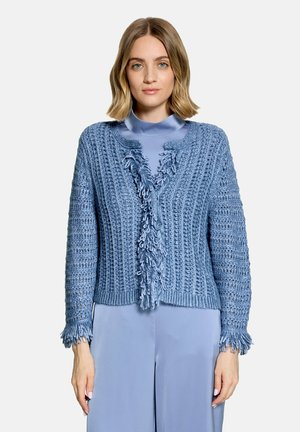 Betty Barclay BETTY BARCLAY MIT FRANSEN CASUAL-STRICKJACKE - Strickjacke - patch blue blue