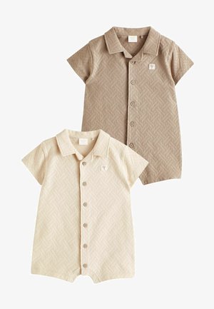 Next COLLAR ROMPERS 2 PACK - REGULAR FIT - Salopetă - neutral textured