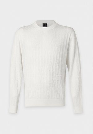 Armani Exchange, KNIT PULLOVER - Пуловер - off white
