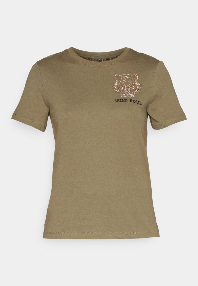Only T-shirt print kaki