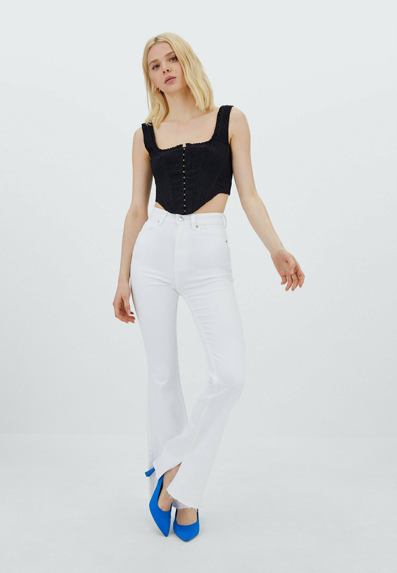Stradivarius Flared Jeans - off-white/weiß - Zalando.de