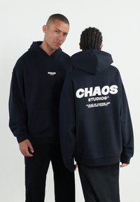 YOURTURN by Zalando - CHAOS OVERSIZE HEAVY HOODIE UNISEX - Sweatshirt - black Thumbnail Image 1