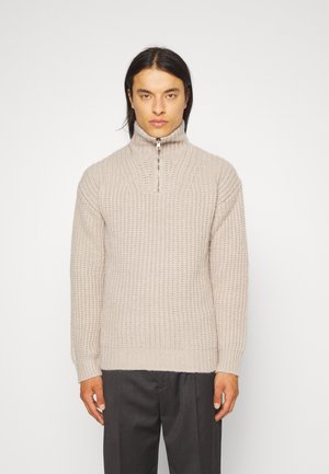 MEZZA ZIP COSTA PANNOCCHIA - Jumper - mastice