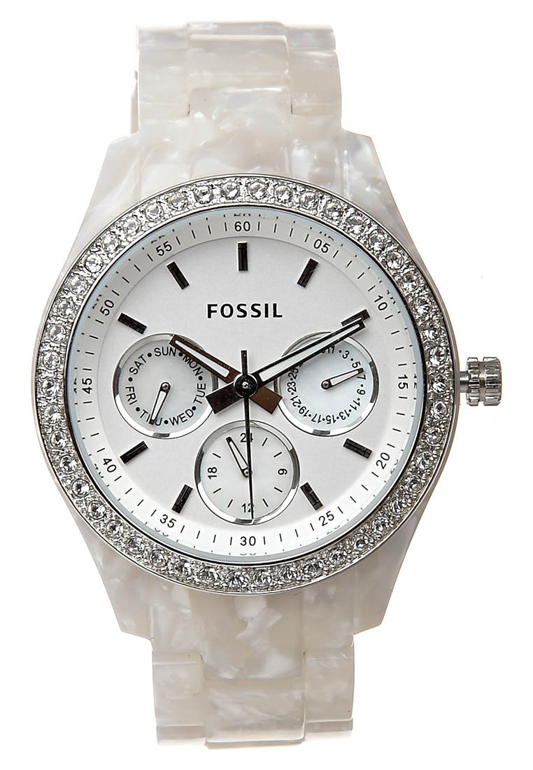 fossil chronograph weiß