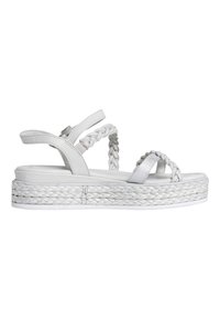 Marco Tozzi SANDALETTE - Wedge sandals - lt grey comb