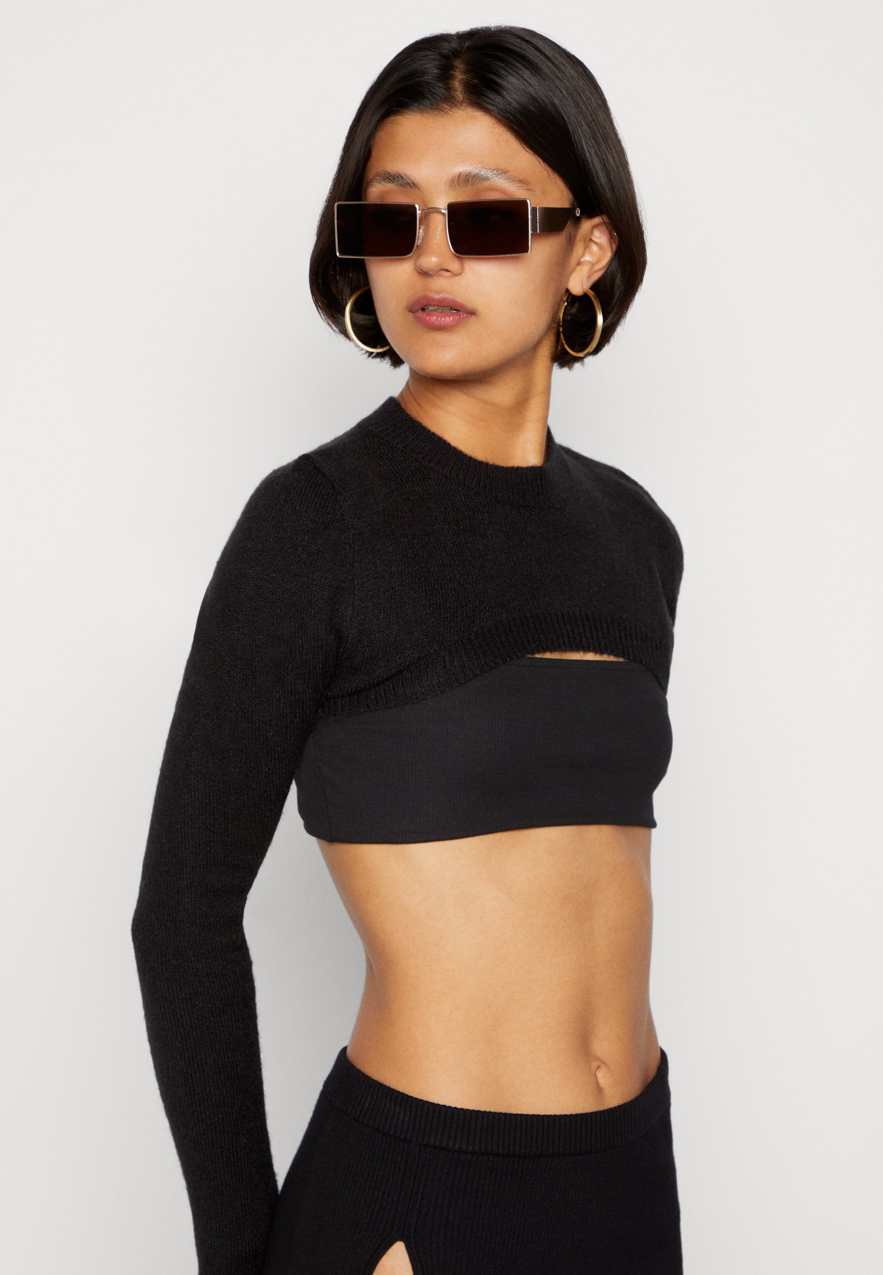 FLLUFFY SHRUG - Jumper - black 