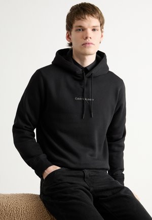 Calvin Klein Jeans, MONOLOGO HOODIE - Felpa con cappuccio - black