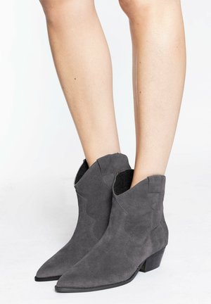 Botine cowboy/biker - grau