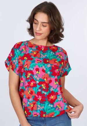 Deerberg MEREN BIG FLOWER - Blouse - ocean