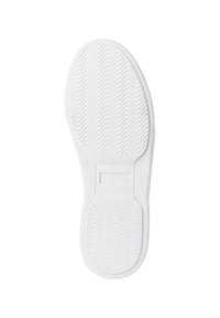 Talpa de sneaker albă cu un model texturat în valuri, margini netede și o decupare rectangulară aproape de centru. Mărimea marcată ca 42.