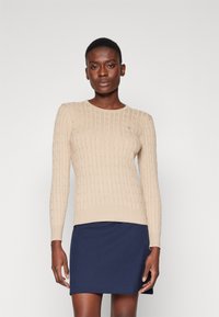 GANT STRETCH C NECK - Pullover - dry sand