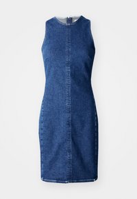 MINI COLUMN DRESS - Jeanskleid - denim dark