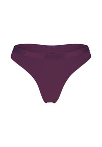 Fioletowe męskie stringi z elastycznym pasem w talii, z subtelnym logo "PSD" na białym tle.