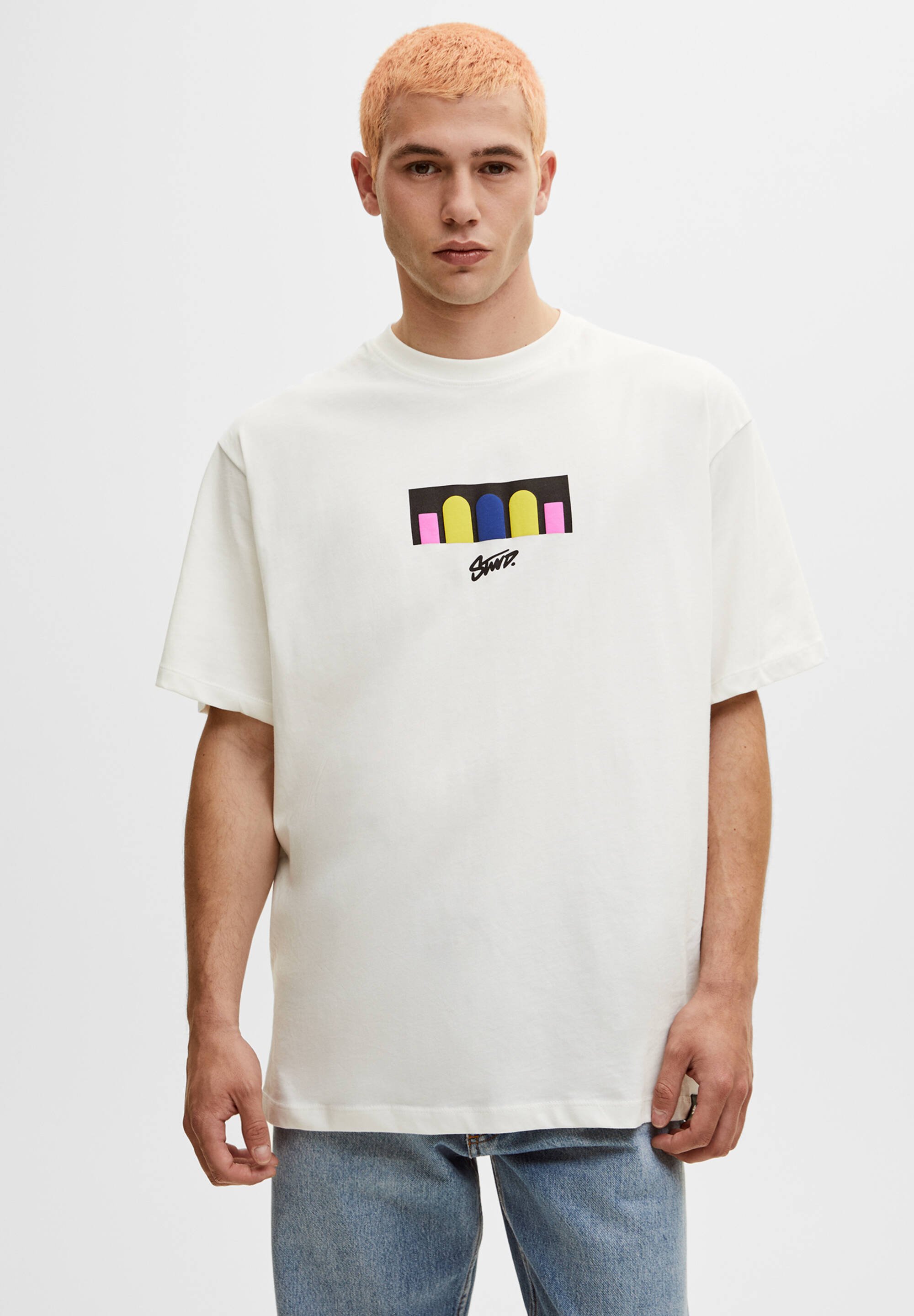 pull and bear t shirt print