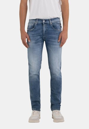 Replay GROVER IM 5-POCKET-STYLE MIT LABE - Jeans slim fit - blau