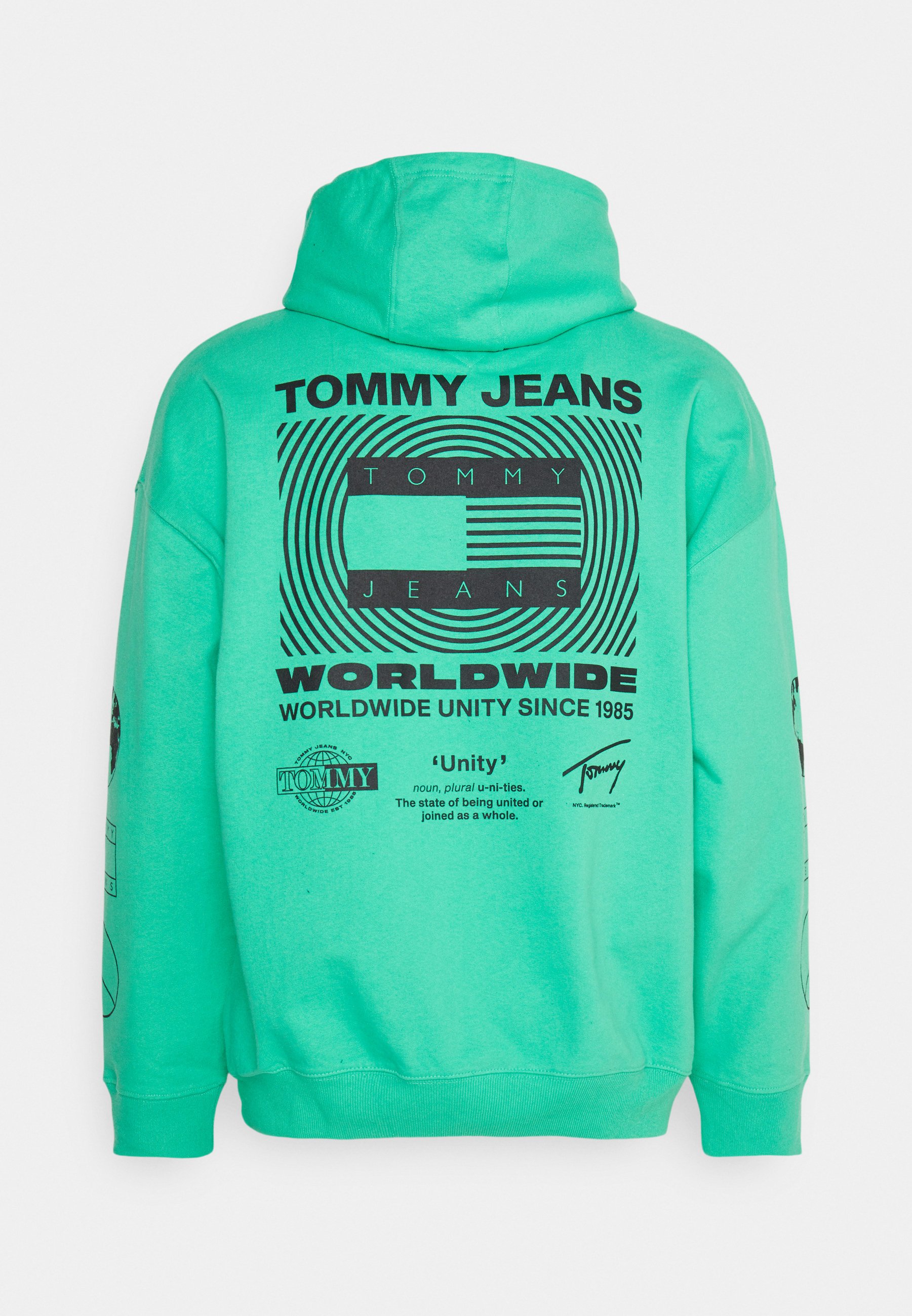 Tommy Jeans GLOBAL UNITEES HOODIE - Felpa - tropic palm/verde - Zalando.it