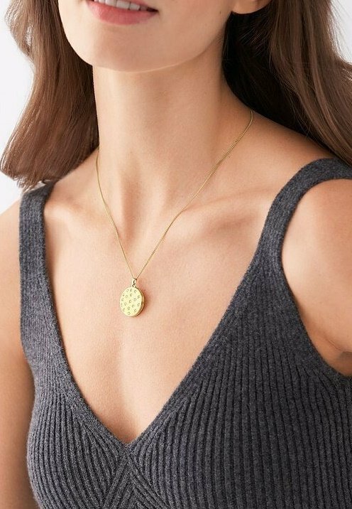 Fossil Necklace - gold-coloured