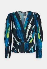 WRAP - Blouse - limonata/black multi