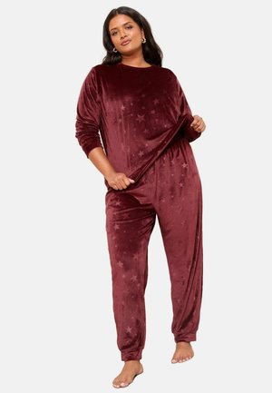SET - Pyjama set - burgundy red
