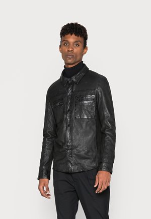 MAINIGO LCORV - Leather jacket - black