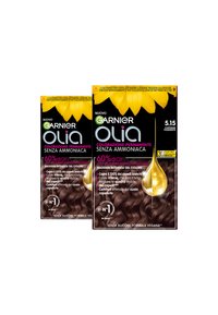 Garnier TINTA CAPELLI OLIA COLORAZIONE PERMANENTE SENZA AMMONIACA COPRE IL 100% DEI CAPELLI BIANCHI CON OLI DI FIORI DI ORIGINE NATURALE - 2 PACK - Tinte capelli - castano fondente (5.15)