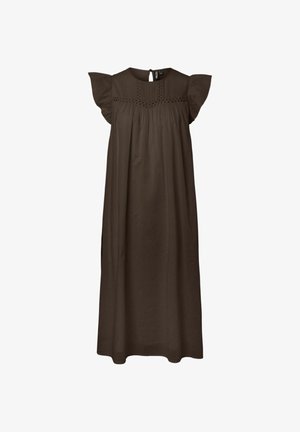 Pieces, Midi PCASTRID CAP SLEEVE - Denní šaty - hot fudge