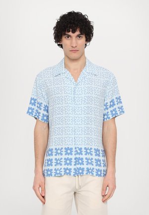 sandro VINTAGE FLOWER SHIRT  - Button down-skjorte - ciel