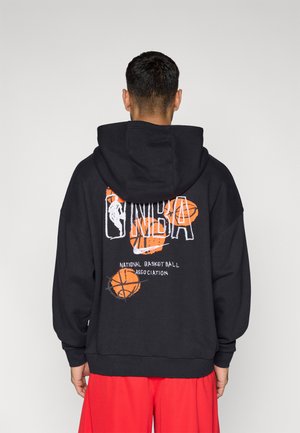 N31 CLUB - Φούτερ με κουκούλα - black/brilliant orange