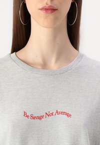 JJXX JXMILLOW LOOSE TEE - Triko s potiskem - light grey melange