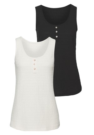 2 PACK - Top - schwarz creme
