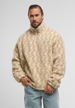 SIGNATURE MONOGRAM TROYER - Fleece jumper - beige