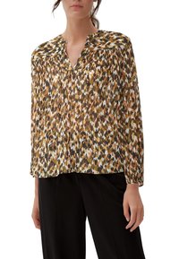 s.Oliver MIT ALLOVERMUSTER - Bluse - olivgrün