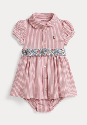 BELTED OXFORD MESH POLO DRESS & BLOOMER 0-2Y - Vapaa-ajan mekko - desert rose multi