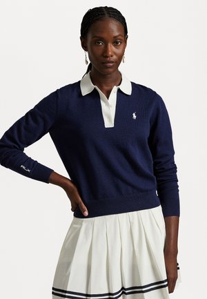 PERFORMANCE POLO COLLAR JUMPER - Maglione - refined navy