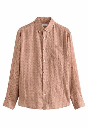 REGULAR FIT-SIGNATURE PRINTED LONG SLEEVE - Vapaa-ajan kauluspaita - rust brown
