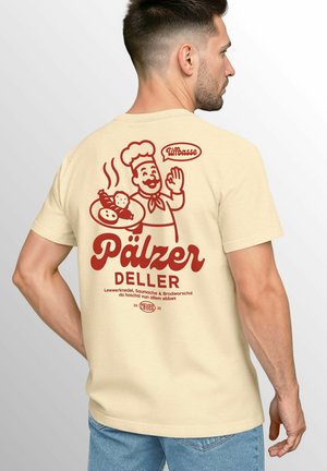 Print T-shirt - natur
