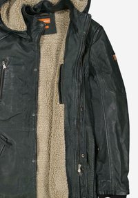 Leather jacket - anthrazit