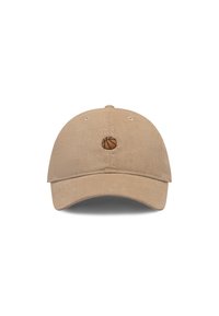 Beige kordbársony sapka középen hímzett kosárlabda dizájnnal. Ívelt karimával és varrott szellőzőlyukakkal rendelkezik.