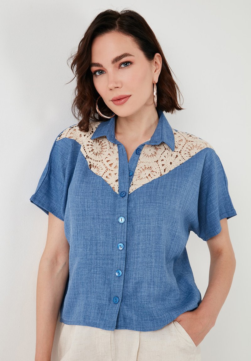 LELA REGULAR FIT - Blusa - dark blue