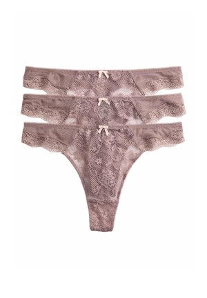 Marks & Spencer, 3PK  LACE THONGS - Tanga - praline