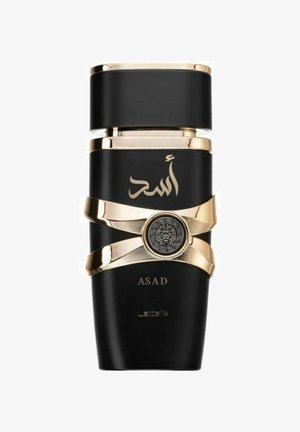 Musta qar blackki, jeni gbħar ta' deheb u medallion ċirkolari. Joffri dizajn modern, sleek u test arab. L-Ibbaq tgħid "ASAD" u "Leteffa."